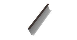 Декоративная накладка на столб универсальная 80х80 для забора жалюзи 0,5 PurLite Matt RR 32 темно-коричневый (2,5м)