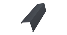 Декоративная накладка на столб универсальная угловая 60х60 для забора жалюзи 0,5 Satin RAL 7024 мокрый асфальт (3м)