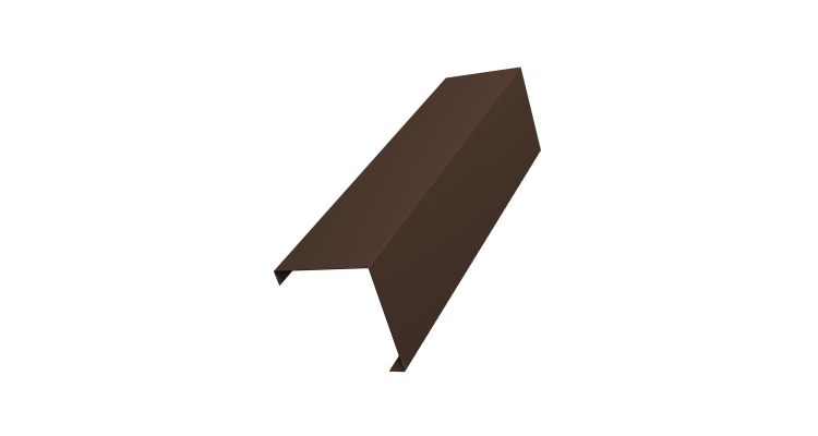 Декоративная накладка на столб универсальная угловая 80х80 для забора жалюзи 0,45 Drap TwinColor RAL 8017 шоколад (3м)