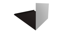 Планка примыкание верхнее к трубе фальц 0,45 Drap TX RAL 9005 черный (3м)