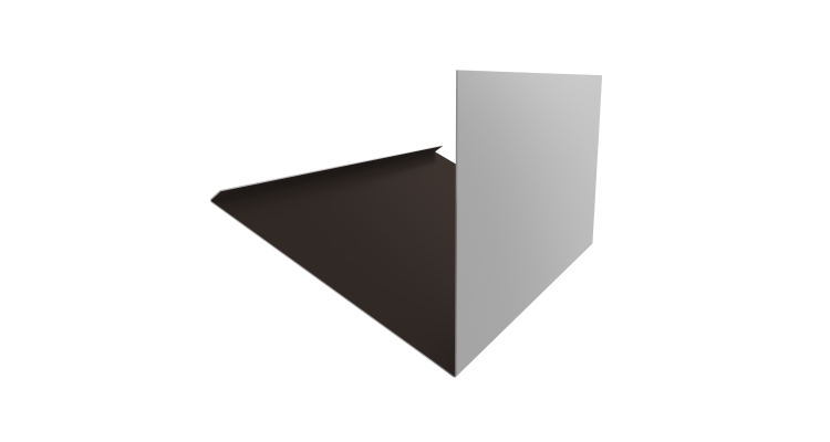 Планка примыкание верхнее к трубе фальц 0,45 Drap TX RR 32 темно-коричневый (2м)