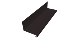 Планка примыкание нижнее к трубе фальц 0,45 Drap TR RAL 9005 черный (3м)