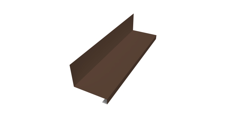 Планка примыкание нижнее к трубе для Кликфальц Pro 0,45 Drap RAL 8017 шоколад (3м)