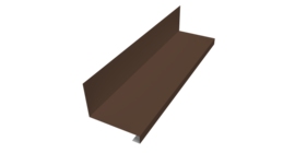 Планка примыкание нижнее к трубе для Кликфальц Pro 0,45 Drap TR RAL 8017 шоколад (3м)