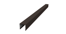 Планка вертикальная лицевая для забора жалюзи Palermo 0,5 Rooftop Бархат RR 32 темно-коричневый (1,8м)