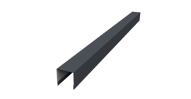 Планка вертикальная лицевая для забора жалюзи Palermo 0,5 Drap TX RAL 7024 мокрый асфальт (2,5м)