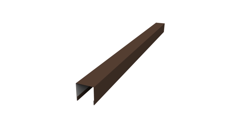 Планка вертикальная лицевая для забора жалюзи Palermo 0,45 Drap ST RAL 8017 шоколад (2,5м)