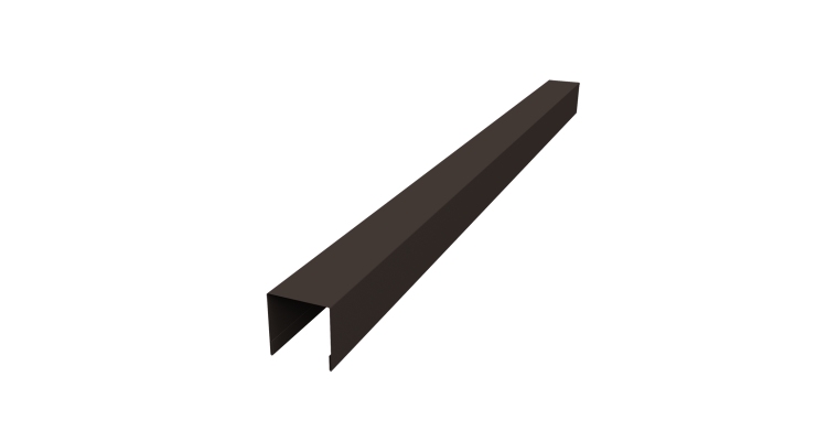 Планка вертикальная лицевая для забора жалюзи Palermo 0,45 PE-Double RR 32 темно-коричневый (3м)