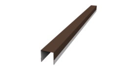 Планка вертикальная обратная для забора жалюзи Palermo 0,45 Drap RAL 8017 шоколад (3м)