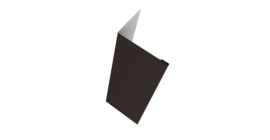 Нащельник для калиток и ворот 25х35 жалюзи Milan, Tokyo, Palermo 0,5 Satin RR 32 темно-коричневый (L2,0)