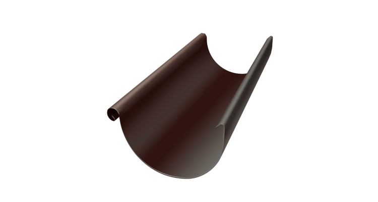 Желоб полукруглый GL PE Matt 125 мм 3 м RAL 8017 шоколад
