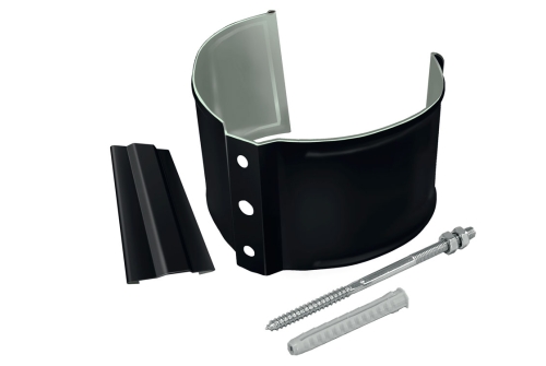 Кронштейн трубы на кирпич GL PE Matt 90 мм RAL 9005 черный