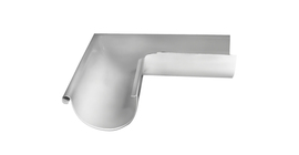 Угол желоба внешний GL PE 90 гр 150 мм RAL 9003 сигнальный белый