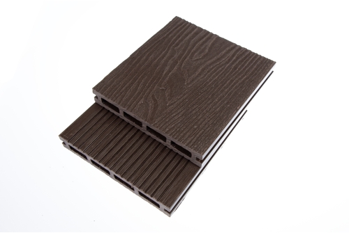 Террасная доска ДПК Grand Line 140мм 3D Wood шоколад 3м