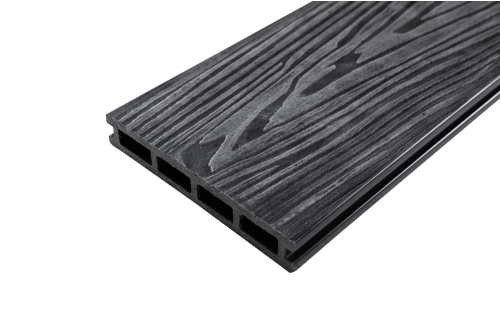 Террасная доска ДПК Grand Line 150х25мм 3D Винтаж графит 4м